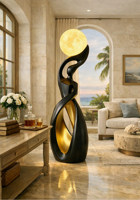 Luna Muse Sculptural Floor Lamp | Adjustable LED Art Light