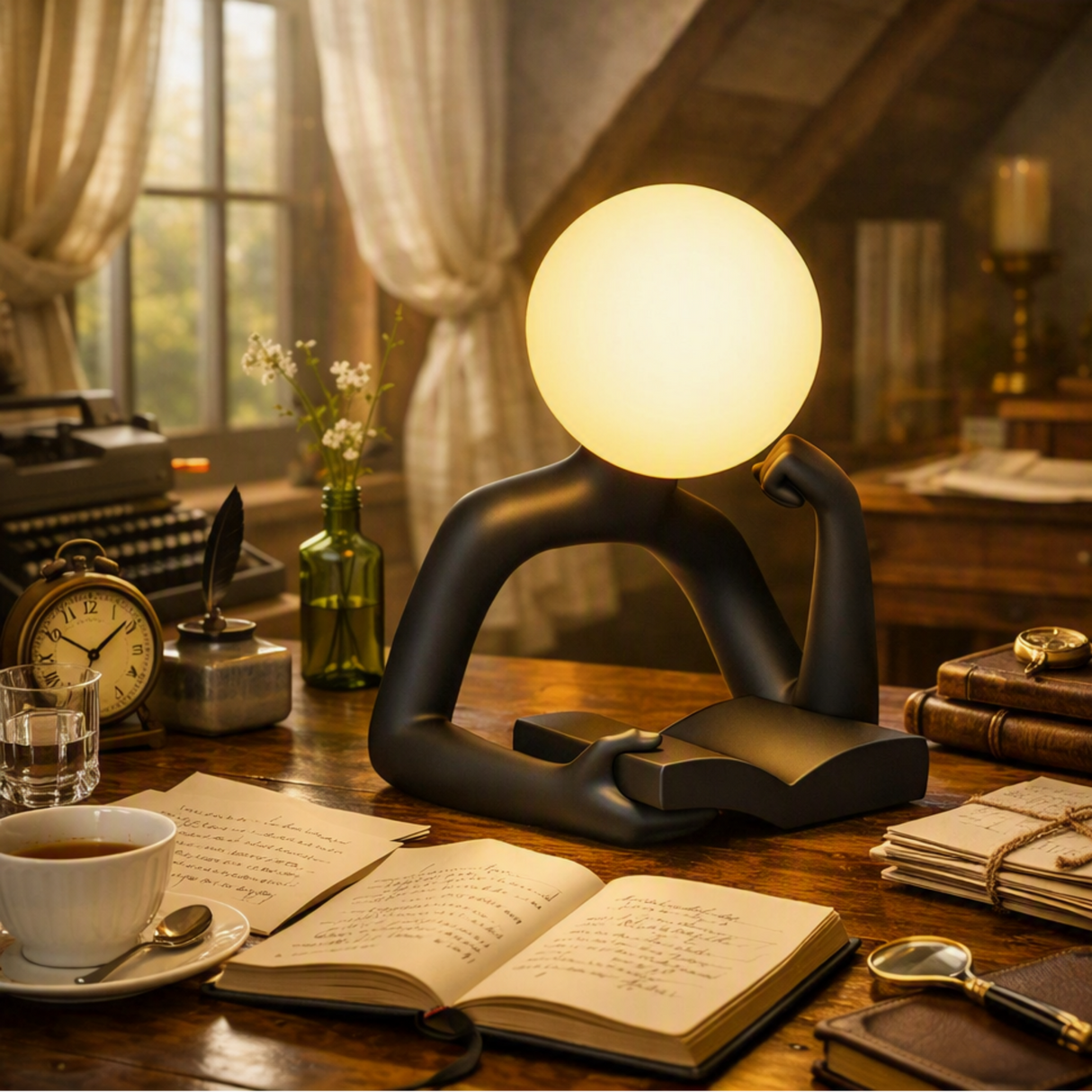 Élan Muse LED Sculpture Lamp | Abstract Resin Art Light