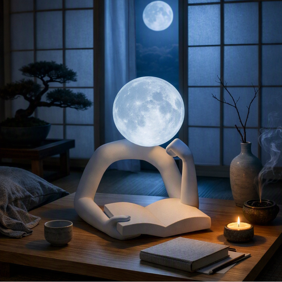 Élan Muse LED Sculpture Lamp | Abstract Resin Art Light