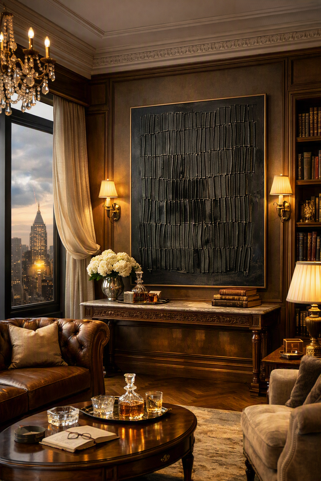 Obsidian Relief Canvas | Handmade Black Impasto Abstract Wall Art