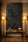 Obsidian Relief Canvas | Handmade Black Impasto Abstract Wall Art