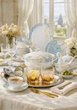 The Dynasty Evening Tableware Set | 16-Piece New Bone China Collection