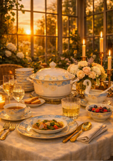 The Dynasty Evening Tableware Set | 16-Piece New Bone China Collection