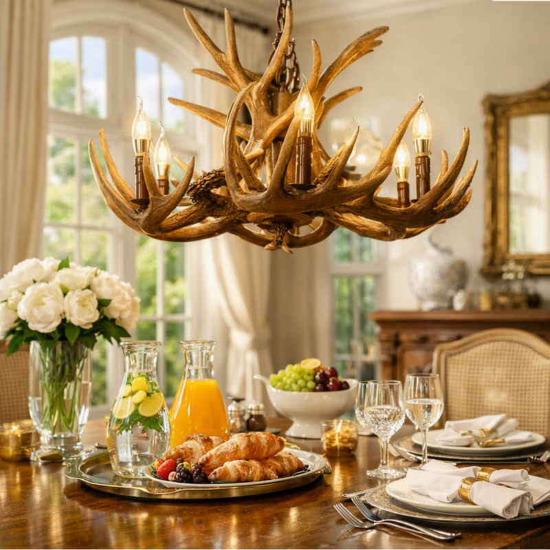 Nordic Retro Antler Chandelier