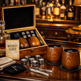Luxury Wooden Whiskey Tasting Set with Chilling Stones