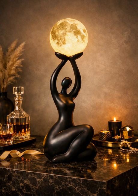 Élan Abstract Figure Sculpture Lamp, Modern Resin Art Lighting