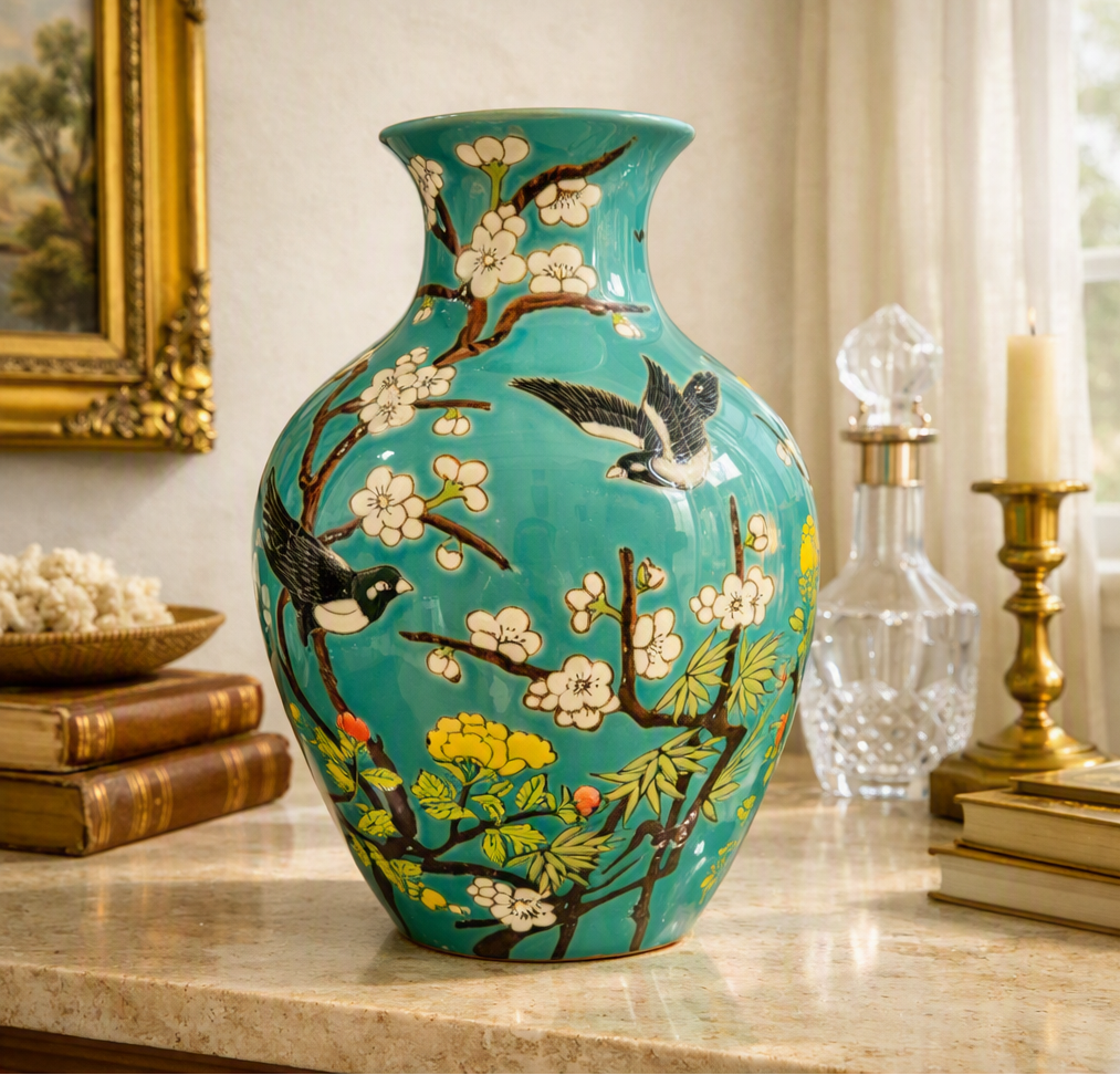 Textured Ceramic Accent Vase