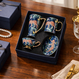 Jungle Cheetah Bone China Coffee Cup & Mug Set