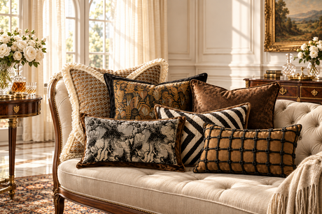 The Archive Feather Patchwork Accent Pillow