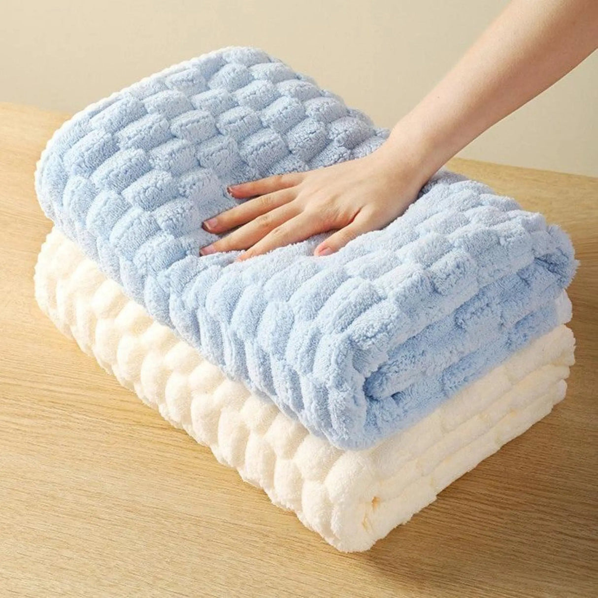 Cotton Towel Set with Hair-Drying Cap - Julia M LifeStyles