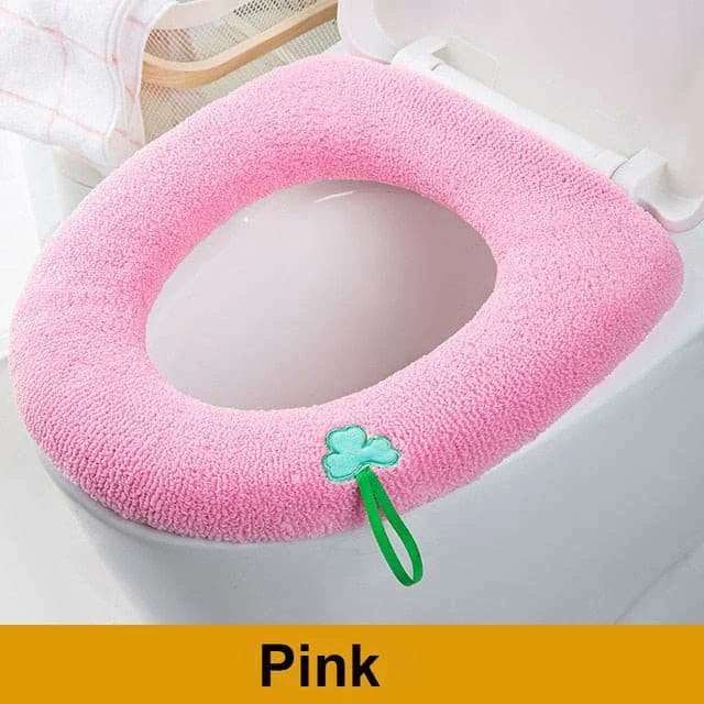 Cozy Comfort - The Ultimate Long-staple Cotton Overcoat Toilet Case Cozy Comfort - The Ultimate Long-staple Cotton Overcoat Toilet Case 3256802330478085-Thick Pink-China toilet seat cover 25