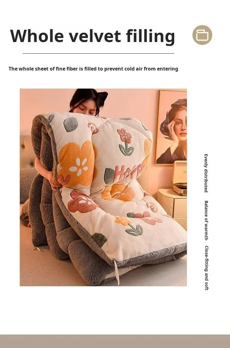 Household Milk Double-sided Velvet Lamb Wool Winter Blanket Warm Double-sided Velvet Core - Julia M LifeStyles
