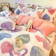 Warm Heart Flannel Fleece Duvet Cover Set - Julia M LifeStyles