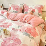 Warm Heart Flannel Fleece Duvet Cover Set - Julia M LifeStyles