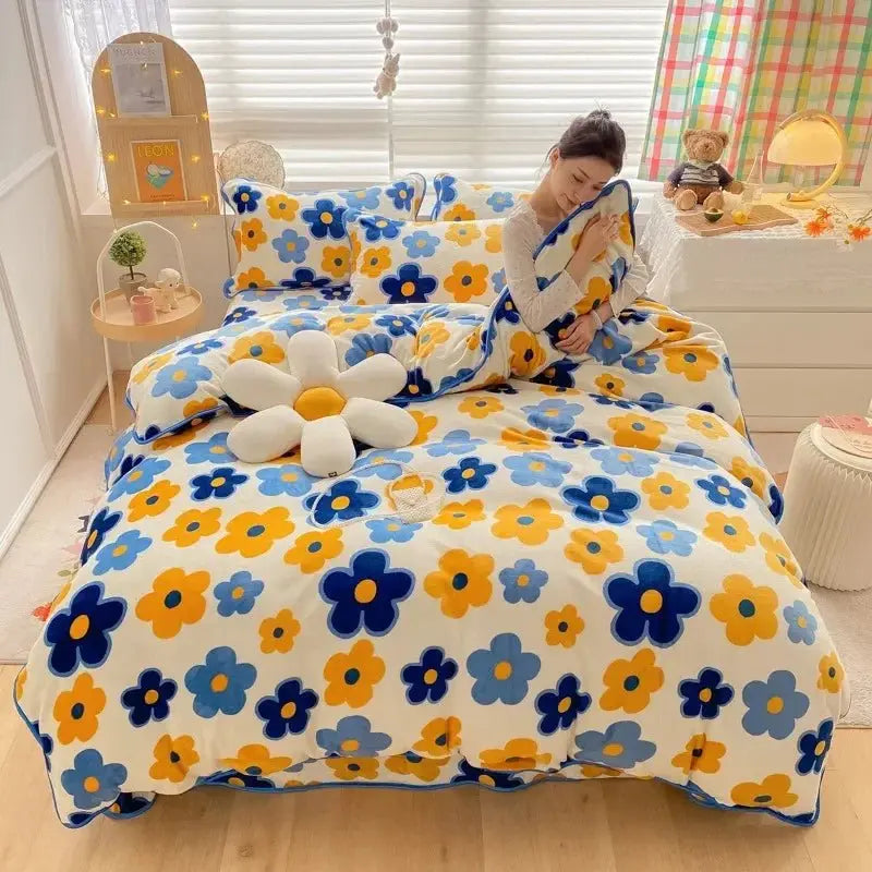 Polka Dot and Heart Winter Bedding Set - Julia M LifeStyles