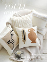 Cream Color Living Room Pillow Cover Middle Ancient High Quality Sofa - Julia M LifeStyles