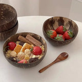 Creative Coconut Shell Fruit Salad Rice Bowl Set 🌴🥥 - Julia M LifeStyles