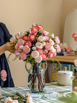 Cuddly Culvert Artificial Rose Bouquet for Elegant Home Décor - Julia M LifeStyles