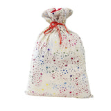 Christmas gift bag, gold foil five pointed star children's gift bag, Dutch velvet rainbow drawstring gift bag eprolo