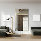 60 "x36" oversized modern square bathroom mirror with Balk frame decorative large wall mirror aluminum frame vertical or horizon - Julia M LifeStyles