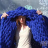 Cloudweave Chunky Knit Throw Blanket, Oversized Cozy Texture