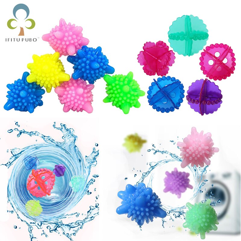 6Pcs/lot Anti-winding Laundry Ball Home Washing Machine Solid Cleaning Ball Super Strong Decontamination Laundry Ball GYH