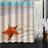Waterproof Shower Curtain Bathroom Curtain Beach Spa  Shower Curtain