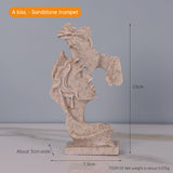 Mini kiss desktop small ornaments modern minimalist figures resin ornaments light luxury creative abstract crafts