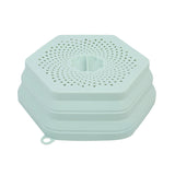 Microwave Oven Anti Spluttering Lid Collapsible Silicone Microwave Food Cover with Plate Microwave Cover lids
