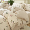 Jacquard Floral Cotton Gauze Bedding Set – Soft Layered Comfort