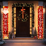 Door hanging LED illuminated party curtains Christmas party decorations Couplets with lights hanging curtains banners
