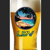 Colored glass bottle beer glass