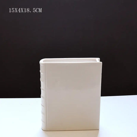 Book Vase - Ceramic, Cute & for Home Decor, with Flower & Shelf Options - Julia M LifeStyles