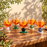Orba Sculptural Glass Goblet