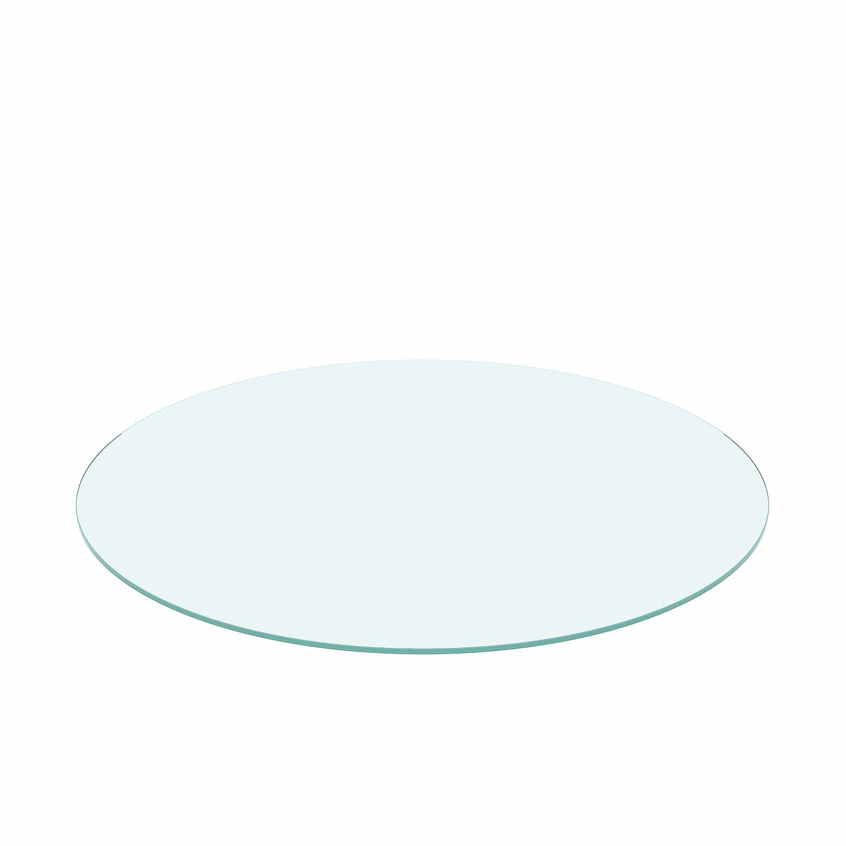 36" Inch Round Tempered Glass Table Top Clear Glass 1/4" Inch Thick Flat Polished Edge