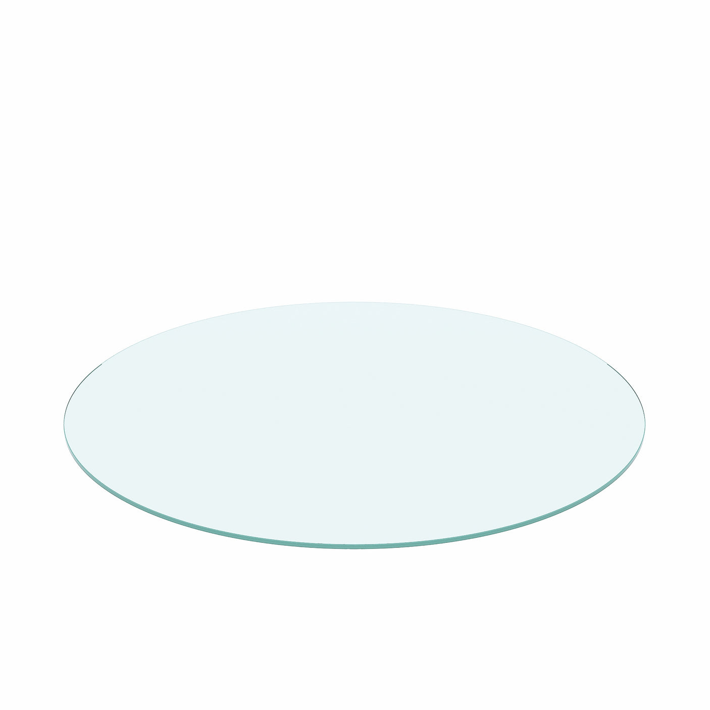 36" Inch Round Tempered Glass Table Top Clear Glass 1/4" Inch Thick Flat Polished Edge - Julia M LifeStyles