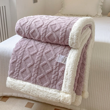 Double-Layer Polar Blanket – Thick Warm Soft Fleece for Cozy Comfort