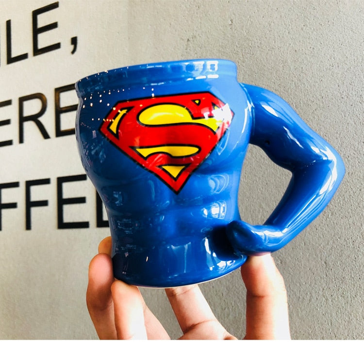 Super Hero Avenger Justice League Infinity Mugs With Spoon Pure Color Mugs Cup Kitchen Tool Christmas Gift