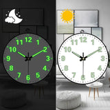 8-inch [20CM] creative living room clock, night light bedroom, simple and non perforated clock wall, clock watch wall - Julia M LifeStyles