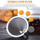 Minimalist High Borosilicate Glass Hand Brewed Coffee Pot