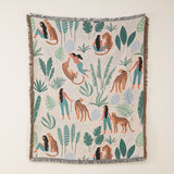 Artistic Cotton-Acrylic Knit Throw Blanket – Elegant American Style Designs