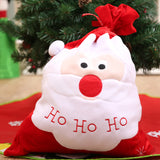 Christmas gold velvet embroidered gift bag, large Santa Claus gift bag, Santa Claus gift bag