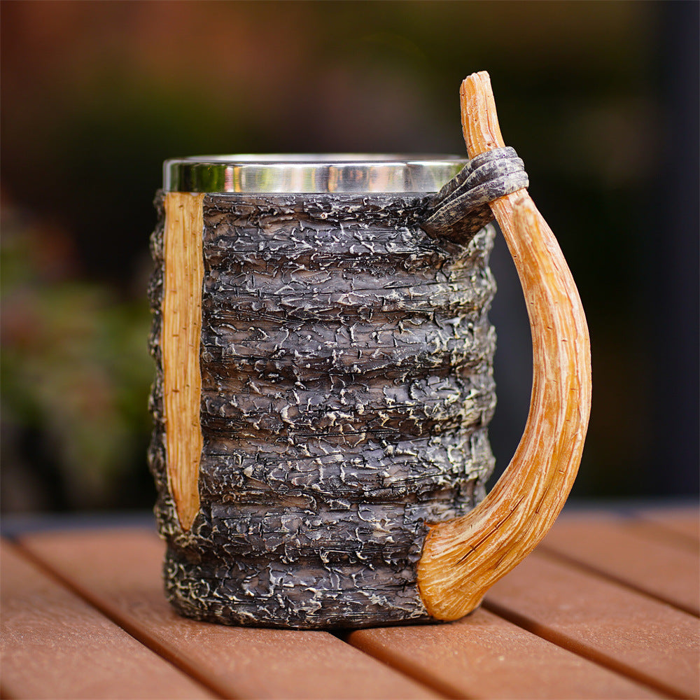 Original Tree Branch Mug - Rustic Log Design Beer Cup