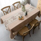 Linen Ethnic Style Linen Washable Tablecloth Pastoral Style Tablecloth Rectangular Table Flag Table Mat Tea Table Tablecloth