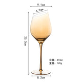 1pcs Nordic Golden Unleaded Crystal Wine Glass Luxury Amber Handmade Champagne Glasses Cocktail Goblet Set Bar Family Drinkware