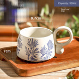 Hand-Painted Blue & White Ceramic Mug