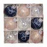 Christmas balls, silk balls, winding balls, painted balls, 8cm, 9pcs, boxed Christmas decorations