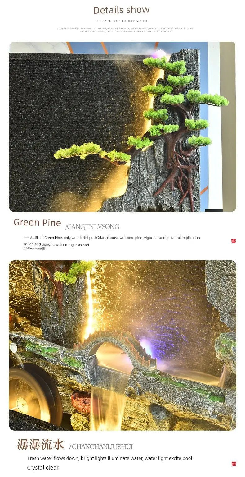 Double-Sided Rockery Water Curtain Wall for Fengshui Home Decor - Julia M LifeStyles