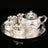 Dragon Phoenix 999 Pure Silver Tea Set - Teapot and 4 Cups in Elegant Leather Box - Julia M LifeStyles