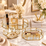 Vitra Brass & Glass Vanity Tray